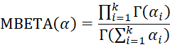 Multivariate beta function