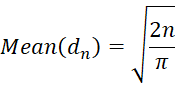 Mean of d_n