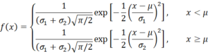 Split normal pdf