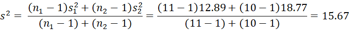 Variance s-squared